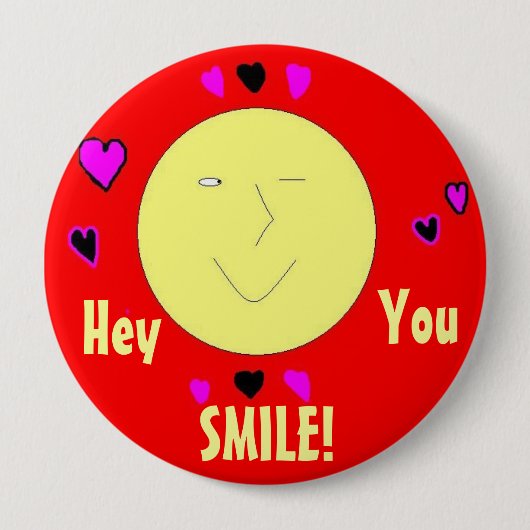 スマイルボタン 缶バッジ (正面)
