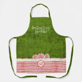 「スマイルマイ」お気に入りのクリスマスかわいい小妖精や小人引用文 エプロン (正面)