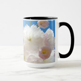 スマイルマグカップにコーヒーを追加 春の花 幸せ マグカップ