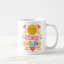 スマイルマグカップ - かわいいハッピーフェイス コーヒー マグ