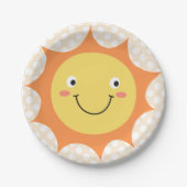 スマイルマンガサン顔 ペーパープレート (正面)