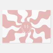 スマイルメルト（ピンクと白） ラッピングペーパーシート (正面3)