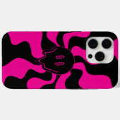 スマイルメルト – マゼンタとブラック Case-Mate iPhoneケース (裏面 (横))