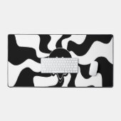 スマイルメルト – 白黒 デスクマット (キーボード&マウス)