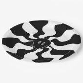 スマイルメルト – 白黒 ペーパープレート (アングル)