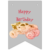 スマイルモンスタートラックラリー誕生日パーティー バンティングフラッグ (第2の旗)