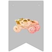 スマイルモンスタートラックラリー誕生日パーティー バンティングフラッグ (第1の旗)