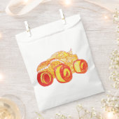 スマイルモンスタートラックラリー誕生日パーティー フェイバーバッグ (クリップ留めされた状態)