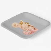 スマイルモンスタートラックラリー誕生日パーティー ペーパープレート (傾斜あり)