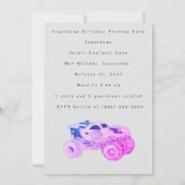 スマイルモンスタートラックラリー誕生日パーティー 招待状 (裏面)