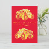 スマイルモンスタートラックラリー誕生日パーティー 招待状 (スタンド正面)