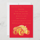 スマイルモンスタートラックラリー誕生日パーティー 招待状 (裏面)