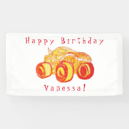 スマイルモンスタートラックラリー誕生日パーティー 横断幕