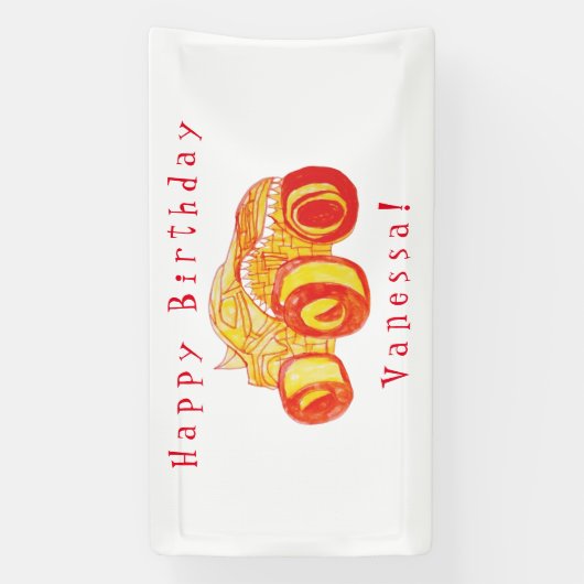 スマイルモンスタートラックラリー誕生日パーティー 横断幕 (縦)