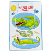 スマイルワニが元気になる ミディアムペーパーバッグ (正面)