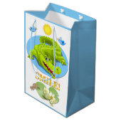 スマイルワニが元気になる ミディアムペーパーバッグ (裏面アングル)