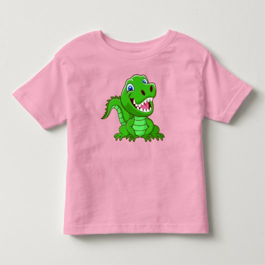 スマイルワニのキャラクタン-64836 トドラーTシャツ (正面)