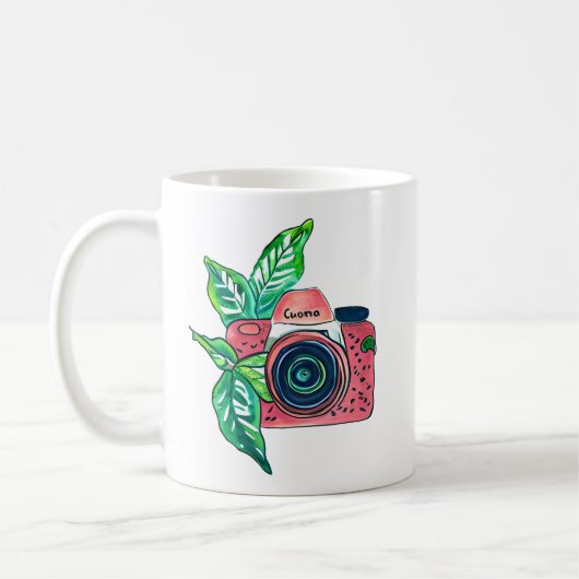 スマイルヴィンテージピンク コーヒーマグカップ (左)