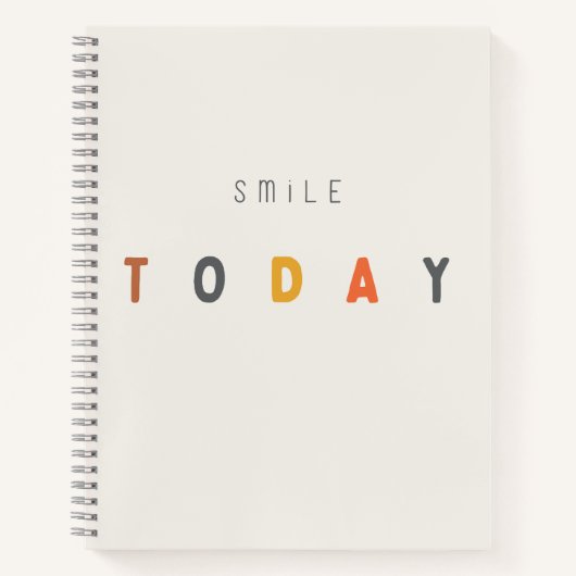スマイル今日ノートブックとジャーナル ノートブック (正面)