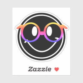 スマイル付/レインボーグラス シール