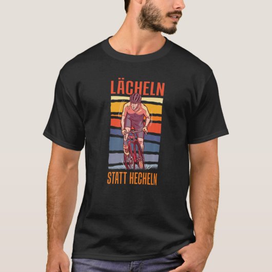 スマイル代わりにパンツEバイクとeマウンテンバイク Tシャツ (正面)