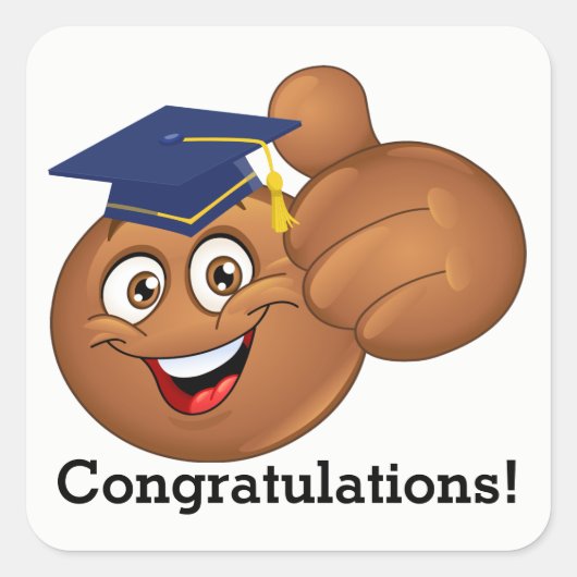 スマイル卒業シール スクエアシール (正面)