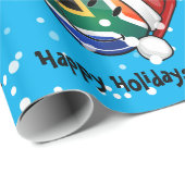 スマイル南アフリカ国旗クリスマススタイル ラッピングペーパー (ロールコーナー)