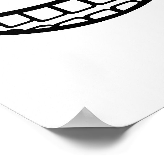 スマイル口 ポスター (角)