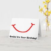 スマイル君の誕生日だ！ カード (黄色い花)