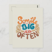 スマイル大笑い頻繁:喜ばしいポストカード ポストカード (正面/裏面)