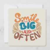 スマイル大笑い頻繁：喜び シーズンカード (正面)