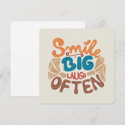 スマイル大笑い頻繁：喜び シーズンカード (正面/裏面)