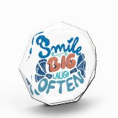 スマイル大笑い頻繁：心温まるメッセージ フォトブロック (左)