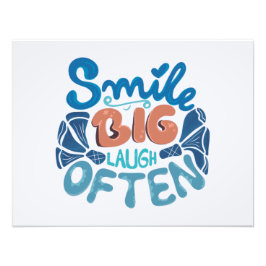 スマイル大笑い頻繁：心温まるメッセージ フォトプリント           