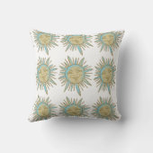 スマイル太陽の顔アート クッション (裏面)