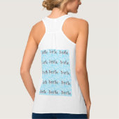 スマイル女性のベラの花のレーサーバックタンクトップ タンクトップ (裏面)