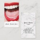 スマイル女性健康ホワイトティースデンタルビジネスCa 名刺 (正面/裏面)