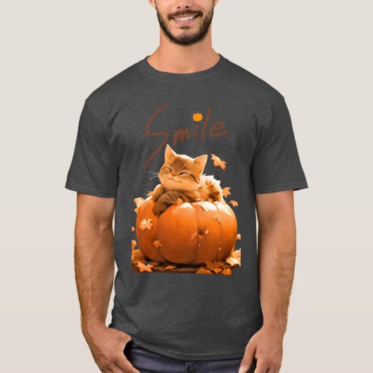 スマイル子猫ハロウィンフレンズ Tシャツ (正面)