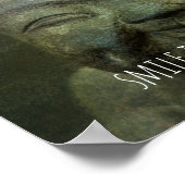 スマイル幸福zen引用文笑う仏写真 ポスター (角)