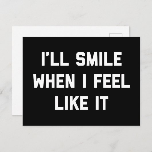 スマイル感じライクおもしろい引用文 ポストカード (正面/裏面)