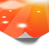 スマイル感動的ハッピー引用文スターレインボー ポスター (角)