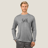 スマイル感動的文字デザイン、 トライブレンドTシャツ (正面全体)