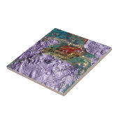 スマイル抽象芸術混合メディアコラージュ タイル (側面)