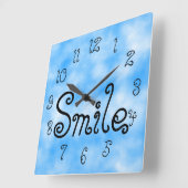 スマイル時計 スクエア壁時計 (傾斜)