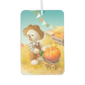 スマイル犬と手押し車 カーエアーフレッシュナー (正面)