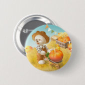 スマイル犬と手押し車 缶バッジ (正面&裏面)