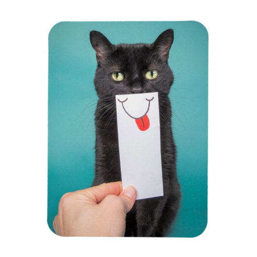 スマイル猫おもしろいへの口スケッチ マグネット (縦)