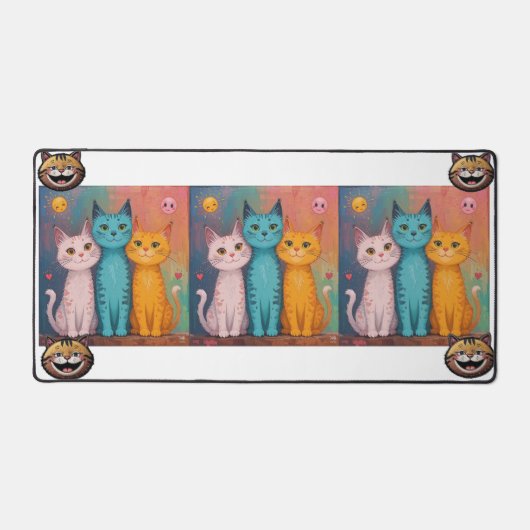 スマイル猫 デスクマット (正面)