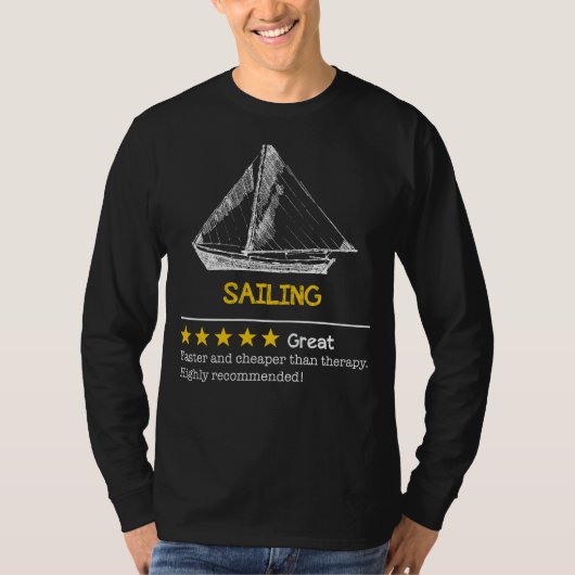 スマイル用にセイルを設定：セーリング – 安く、速く、フー Tシャツ (正面)