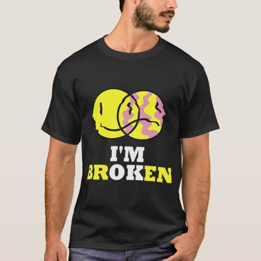 スマイル目に見えない病気を壊しても大丈夫 Tシャツ (正面)